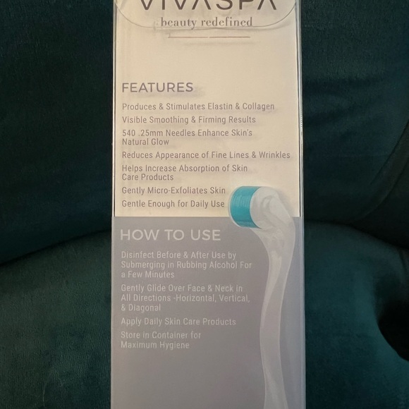 Viva spa Microneedle Facial Roller with 540 .25mm Needles To Rejuvenate Skin - Picture 3 of 12